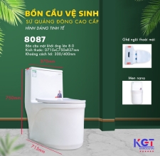 Bồn Cầu 1 Khố Men Sứ Nano Cao Cấp Chống Bám 8087