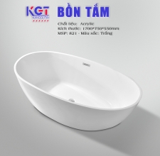 Bồn Tắm Nằm Acrylic 821 ( Màu Trắng )