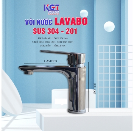 Vòi Lavabo Sus 304 - 201
