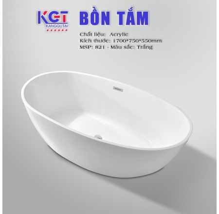 Bồn Tắm Nằm Acrylic 821 ( Màu Trắng )
