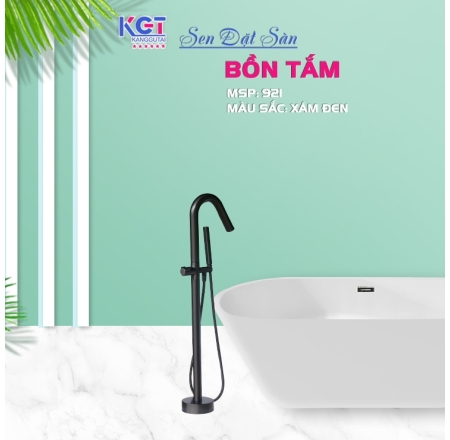 Sen Đặt Sàn Cho Bồn Tắm Màu Đen Xám 921