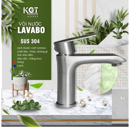 Vòi Lavabo Sus 304 ( Nóng Lạnh )